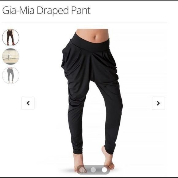 Gia-Mia Black Women's Dance wear Hip Hop Draped Pants Small - Picture 1 of 5